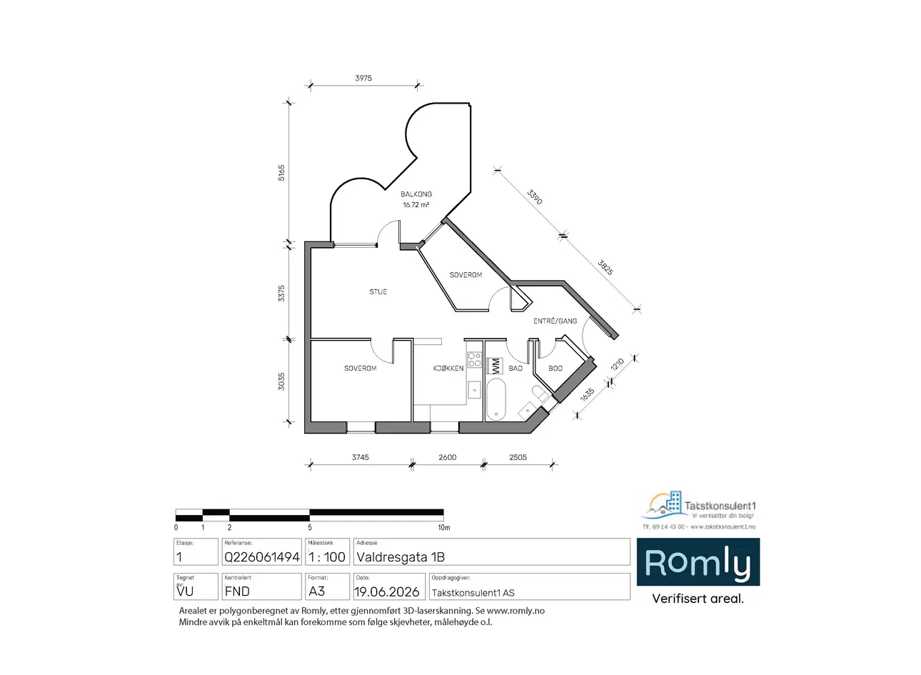 Lys og gjennomgående 3-roms med solrik balkong på 17 m² og garasjeplass | Attraktivt borettslag og sentral beliggenhet photo 4