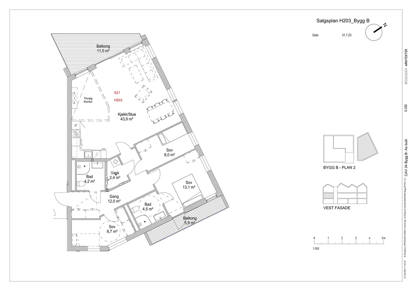 Moderne 4-roms selveier fra 2023 | 2 bad | Vannbåren gulvvarme | Garasjeplass | Balkong | Heis - View 4
