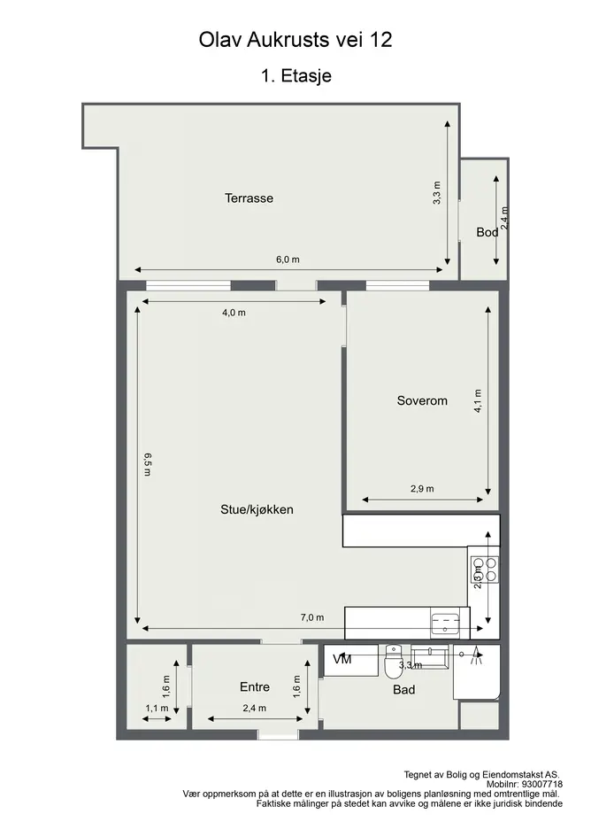 Lekker 2-roms m/sydvestvendt markterrasse på 20 kvm | Garasje m/lader | Varmtvann & nett inkl. | Nær marka! photo 3