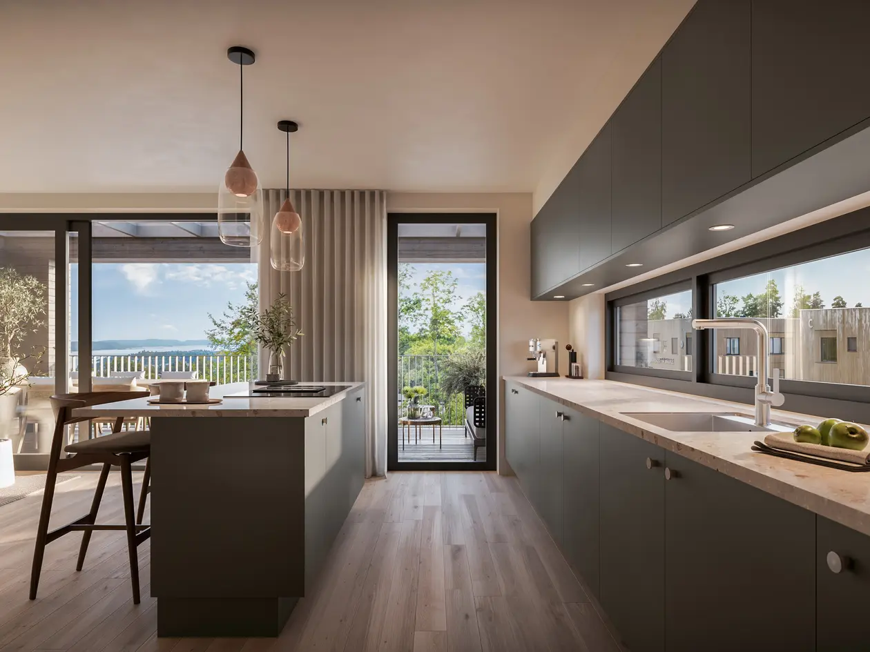 Eksklusive selveierleiligheter på Ullern med panoramautsikt, solrik beliggenhet, høy kvalitet og mulighet for p-plass. photo 3