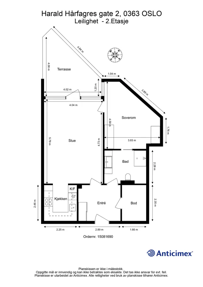 Innbydende og lekker 2-roms selveier| Herlig terrasse på 13 m²| Bad fra 2025 I Lave felleskost| Attraktiv beliggenhet!  photo 5