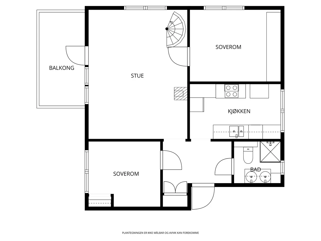 Innholdsrik 2-plans leilighet med 2 soverom, innredet loftsrom, balkong, hagedel, felles parkering, god lagringsplass. photo 5