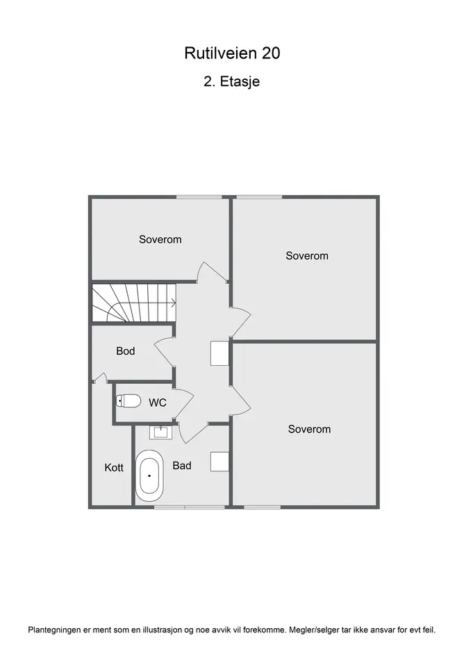Romslig familiebolig over tre plan | 4 sov | Stor underetasje med stort potensial | Usjenert hage photo 4