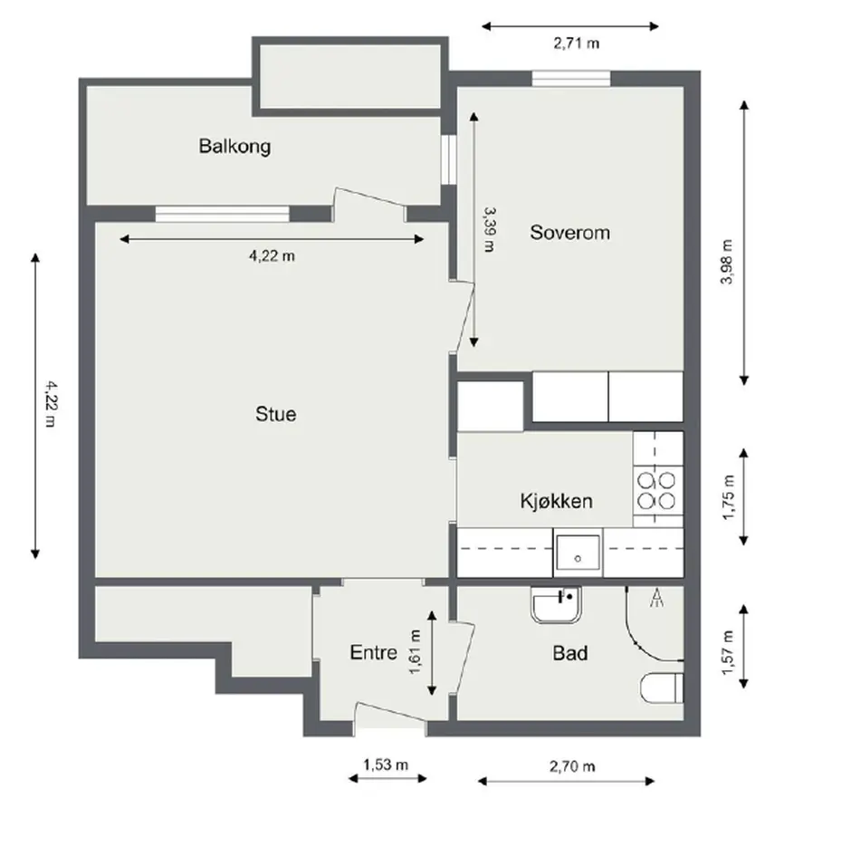 Arkitekttegnet 2-roms i rolig blindgate rett bak Slottet | Påkostet og arealeffektiv | Balkong | Heis | Garasjeleie* photo 5
