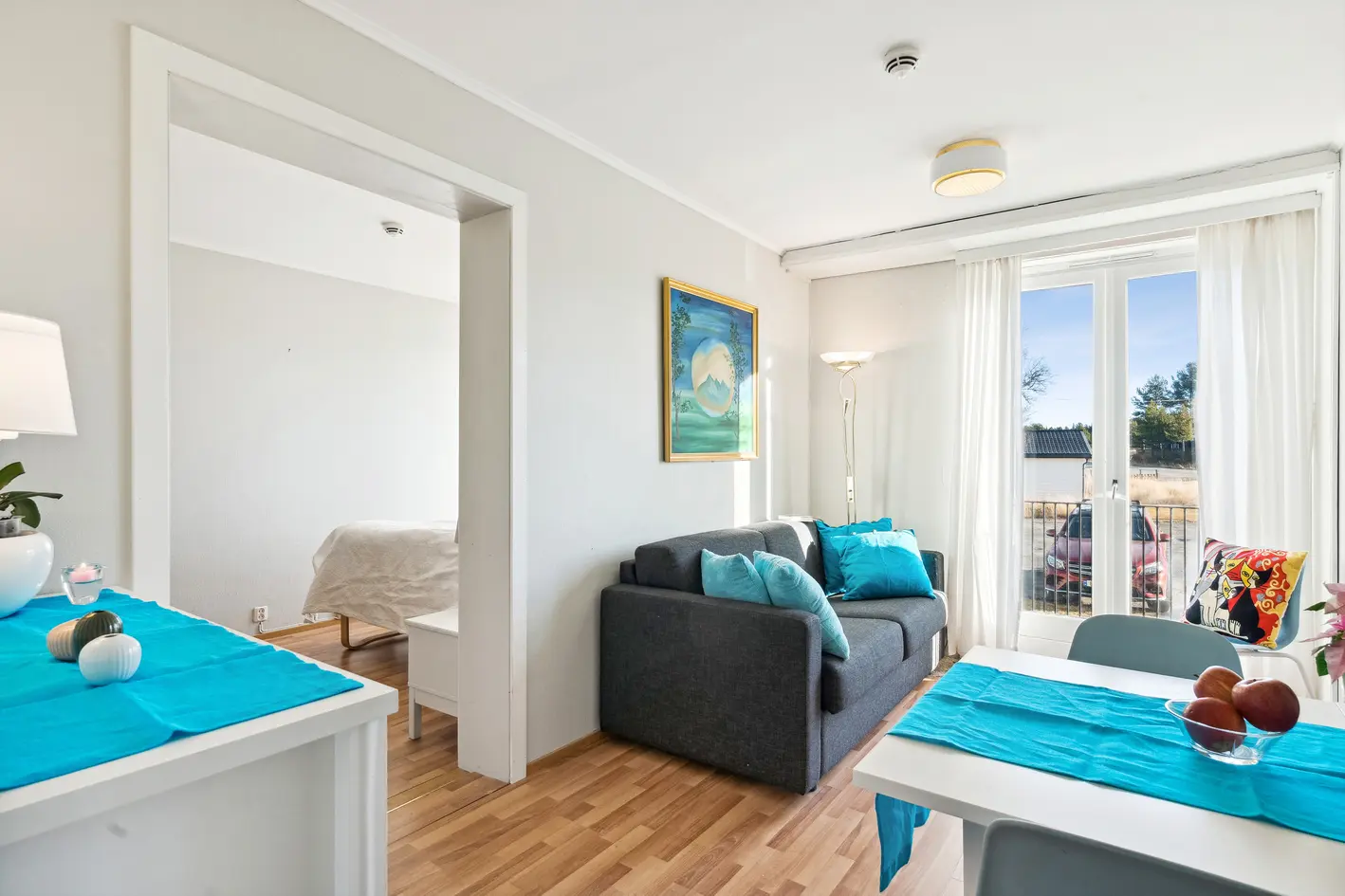 Hyggelig leilighet på Sanderstølen med stue, soverom og to bad. Tilgang til hotellets fasiliteter!
