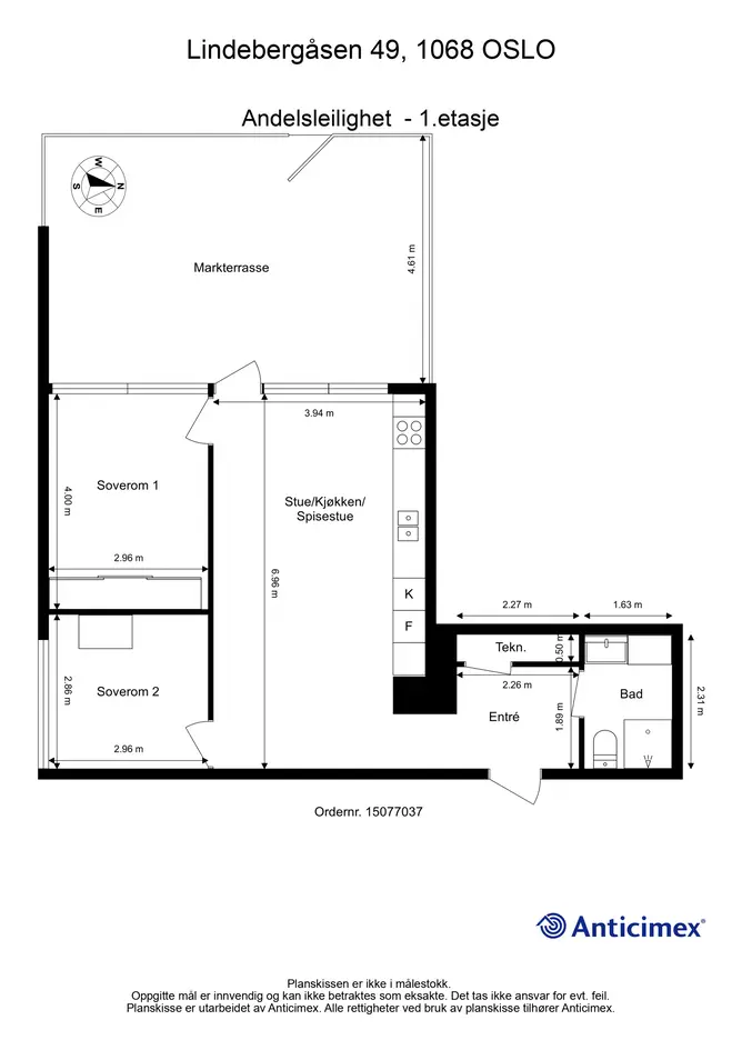 Lys og stilren 3-roms hjørneleilighet med god standard | Solrik markterrasse på 32 kvm | Garasjeplass | Rett ved marka photo 3