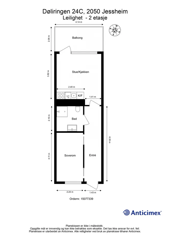 Moderne 2-roms fra 2022 | Garasjeplass med elbillader | Lave fellesutgifter  | Vestvendt balkong photo 5