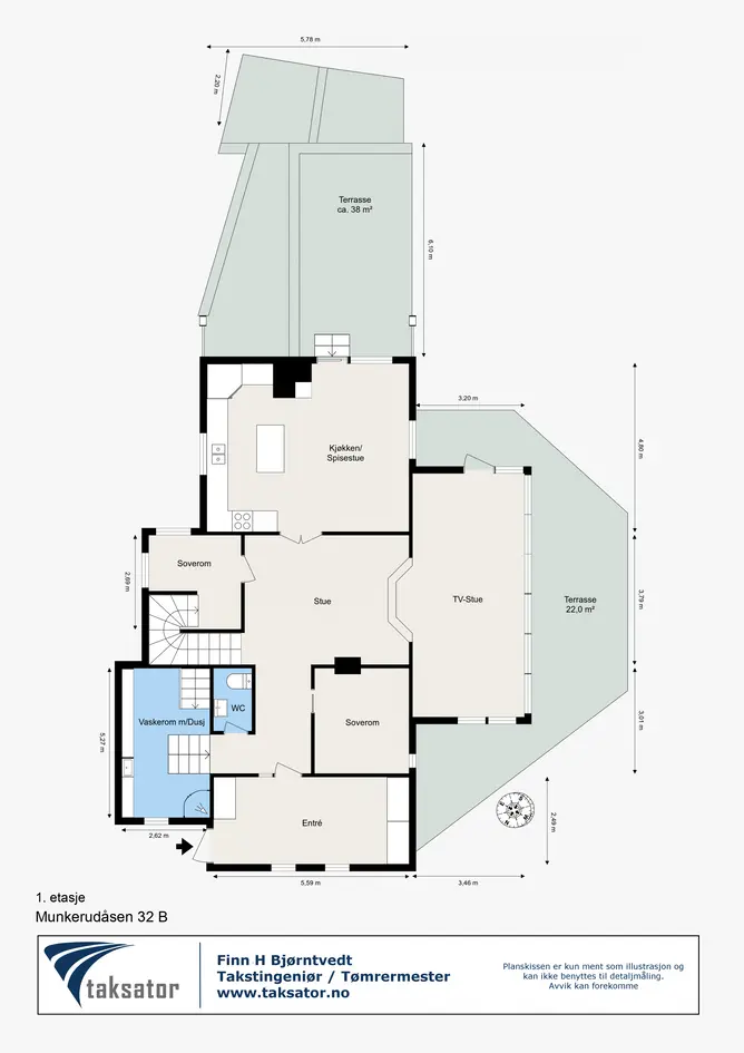 Villa med flott utsikt | Solrikt på toppen av en kolle | Dobbelgarasje | Peis | 5 soverom.  photo 3