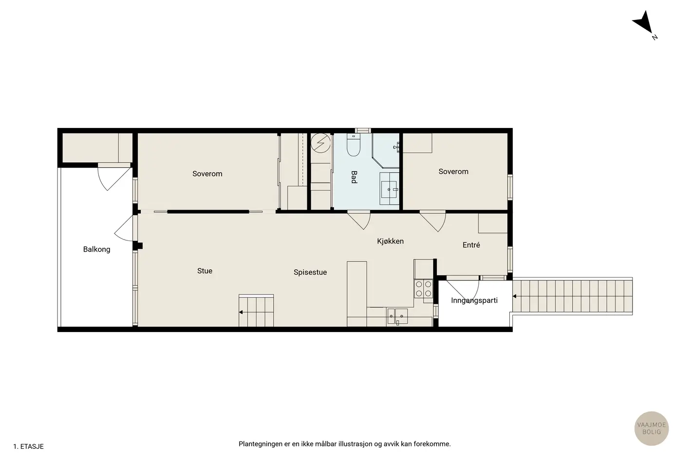 Moderne 4-roms endeleilighet over to plan | Balkong | Loftstue | Carport photo 4