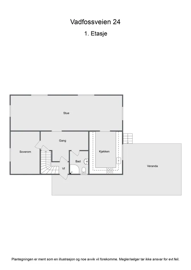 Enebolig over 3 plan | 3 soverom | Solrik tomt m/stor terrasse | Barnevennlig og sentral beliggenhet photo 5