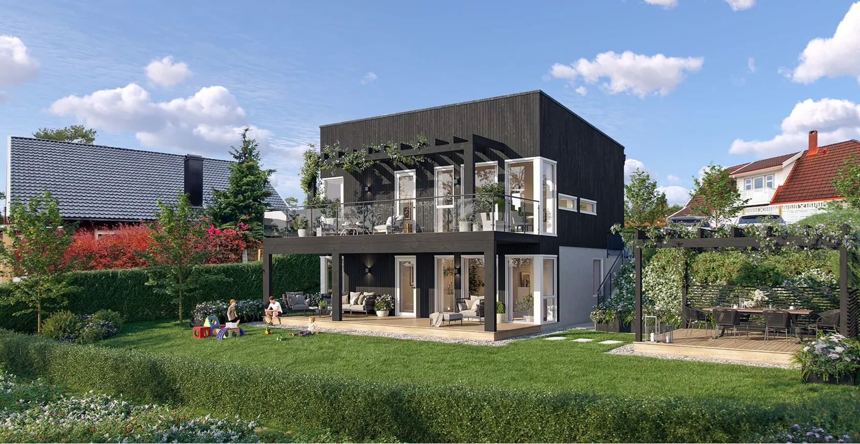 Høytliggende tomt m/ kontrakt på nybygg - Enebolig på ca. 135 m² med utsikt mot vannet - Gangavstand til Son sentrum, son