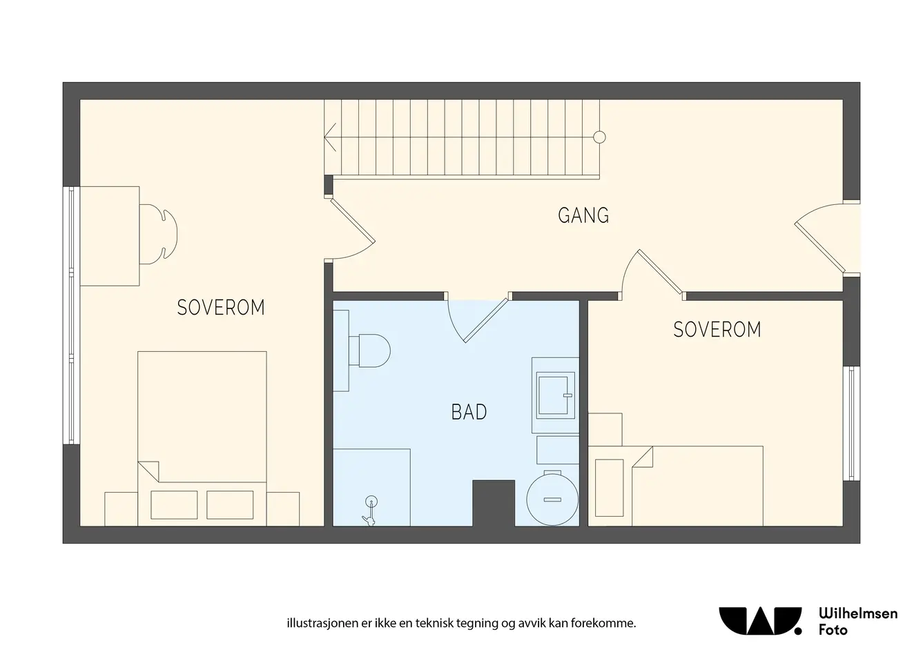 Særegen og familievennlig 3 roms eierleil. over 2 plan | Balkong med fin sjøutsikt | Garasjeplass - Bilde 4