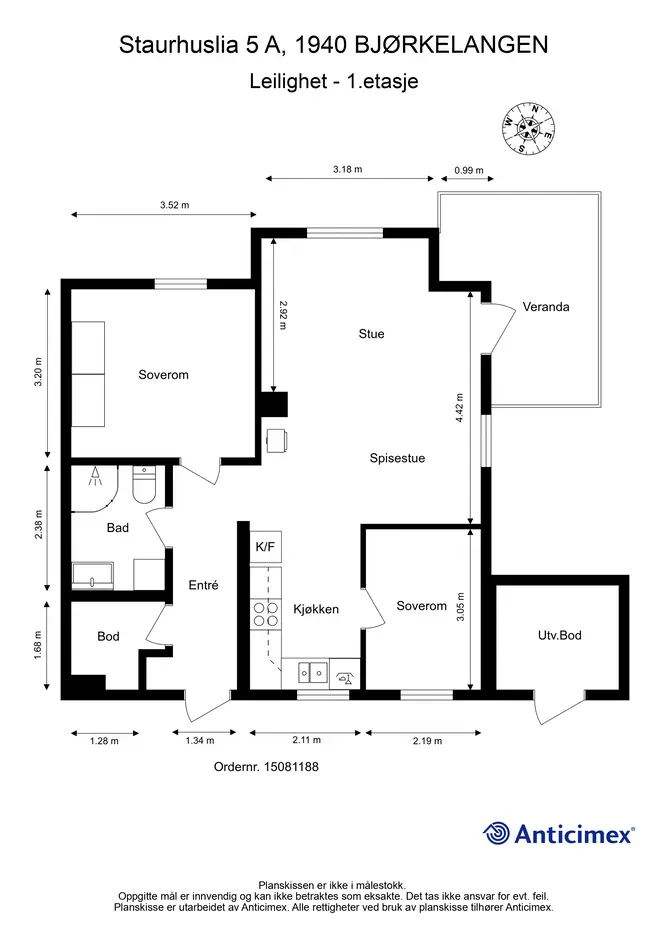 Innbydende 3-roms med god utsikt og attraktiv beliggenhet | Parkering | Balkong på ca. 10 m² | Kort vei til skole og bhg photo 5