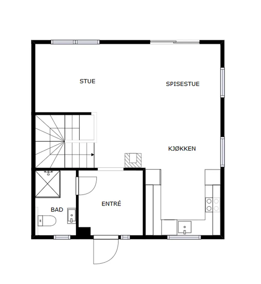 Moderne, familievennlig del av tomannsbolig fra 2024 med 3 soverom. Opptil 4,5 meter innvendig høyde. Carport med lader. photo 3