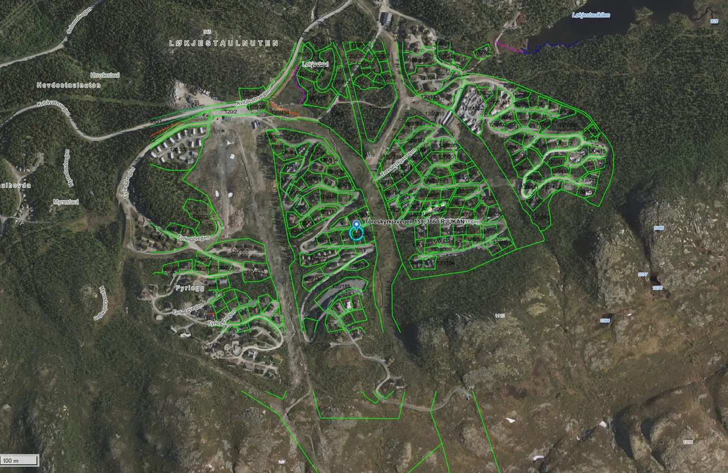 BYGGEKLAR TOMT MIDT I GAUSTATOPPEN NATURPARK 1 173 m² ca 980 meter over havet, mellom skibakkene. Utsikt. Ski inn/​ut - Flere