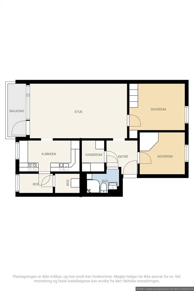 Usjenert 3-roms i øverste etasje, med solfylt balkong og flott utsikt. Sentrale omgivelser, rett ved vakre Glengshølen. photo 3