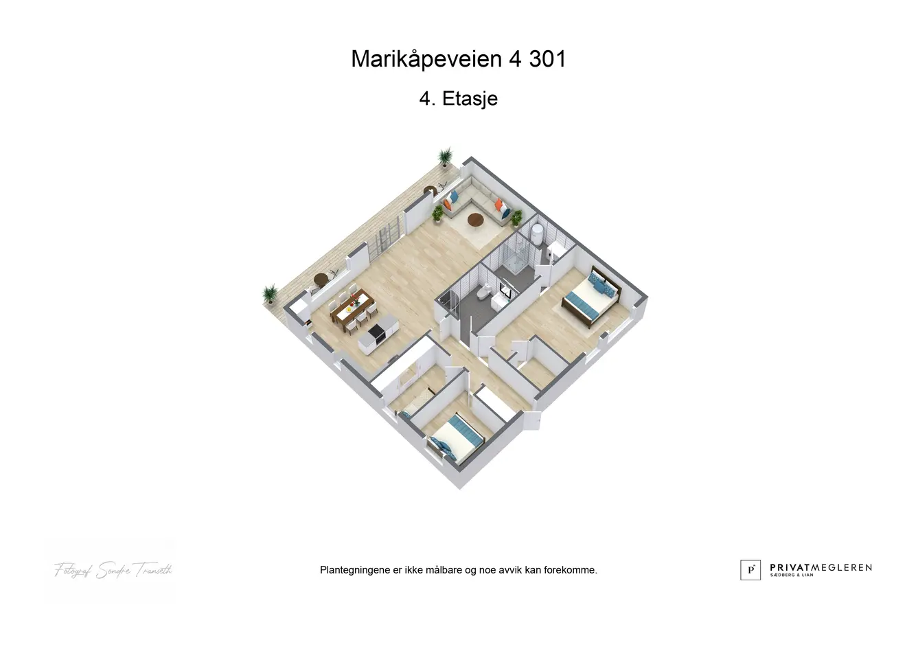 Eksklusiv og påkostet topp/endeleilighet m/3 sov - sjelden utsikt - lekkert kjøkken - 2 bad - to faste parkeringsplasser photo 4