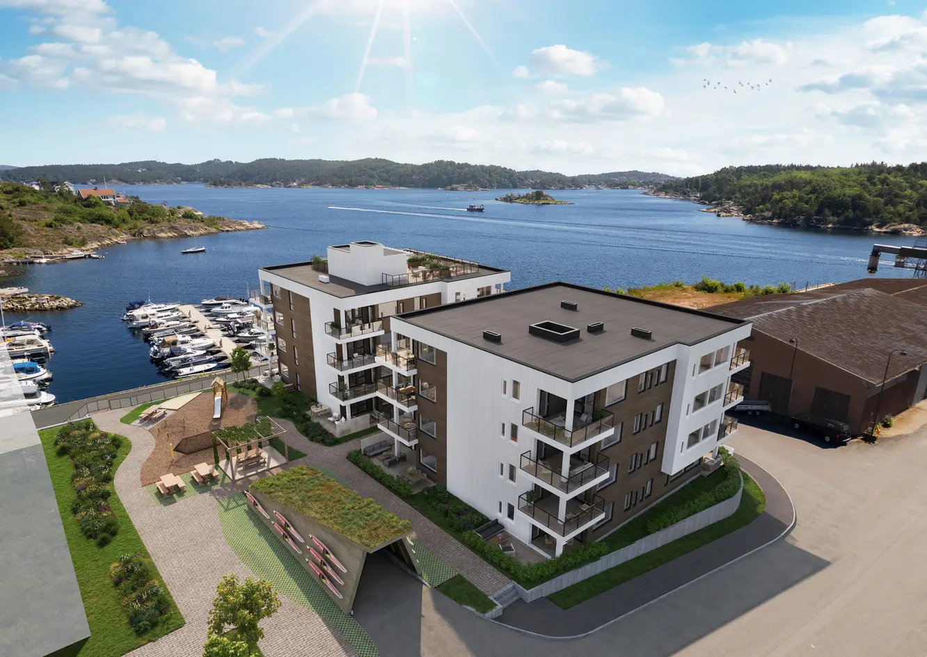 Fossbekk Brygge - 14 av 16 solgt - sjønære selveierleiligheter med mulighet for parkering- og båtplass photo 3