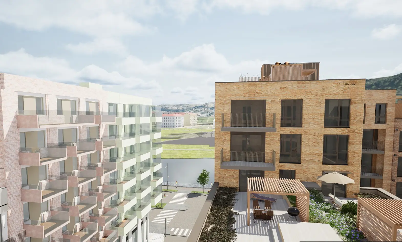 3-roms topp-/hjørneleilighet med sørvendt balkong på 6 m² vendt inn mot byhage. Lav dok.avg. Ferdig 24. november 2026 photo 5