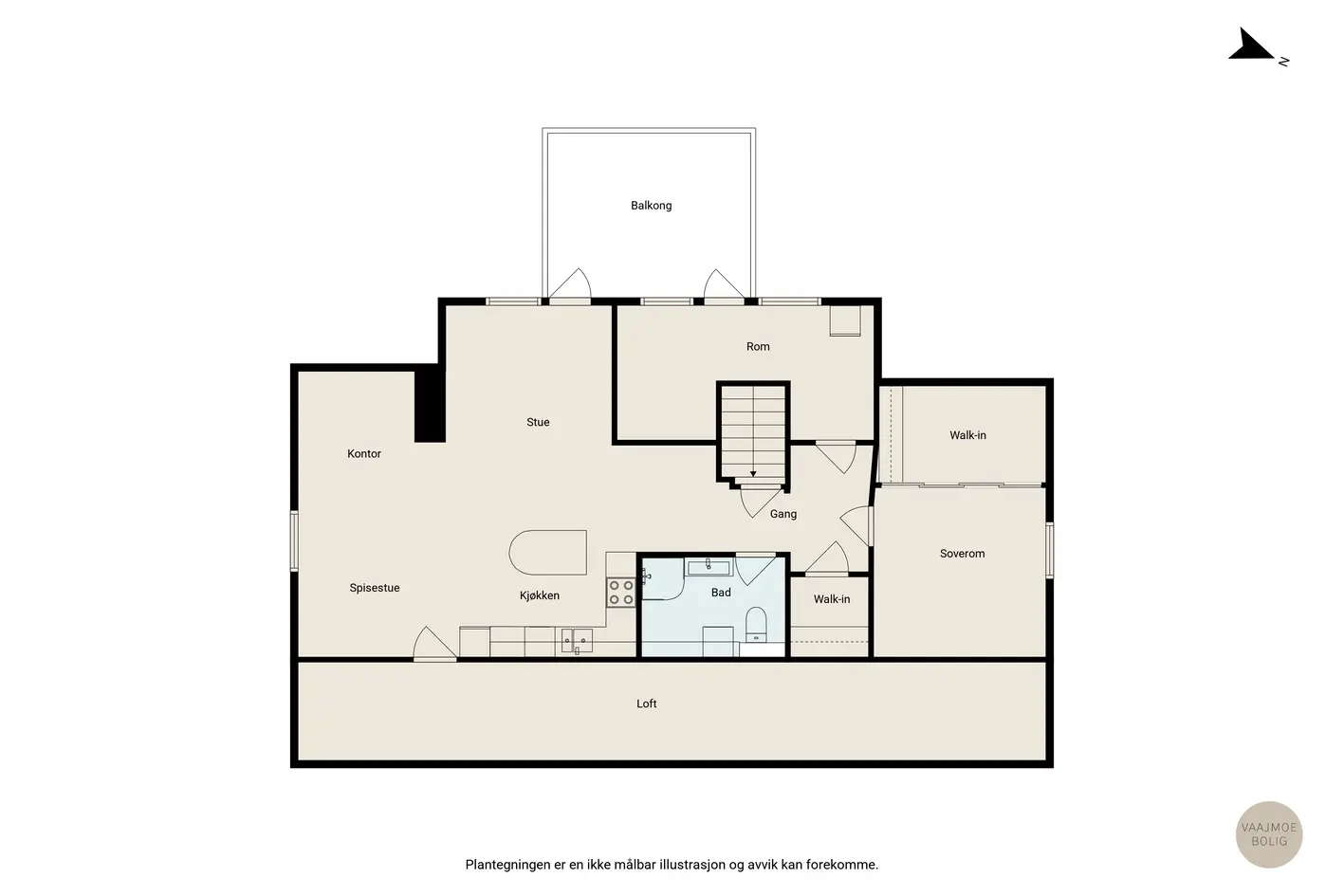 Lys og innbydende 3-roms toppleilighet på Selfors | Flott solrik balkong | To romslige soverom og walk-in garderobe  photo 3