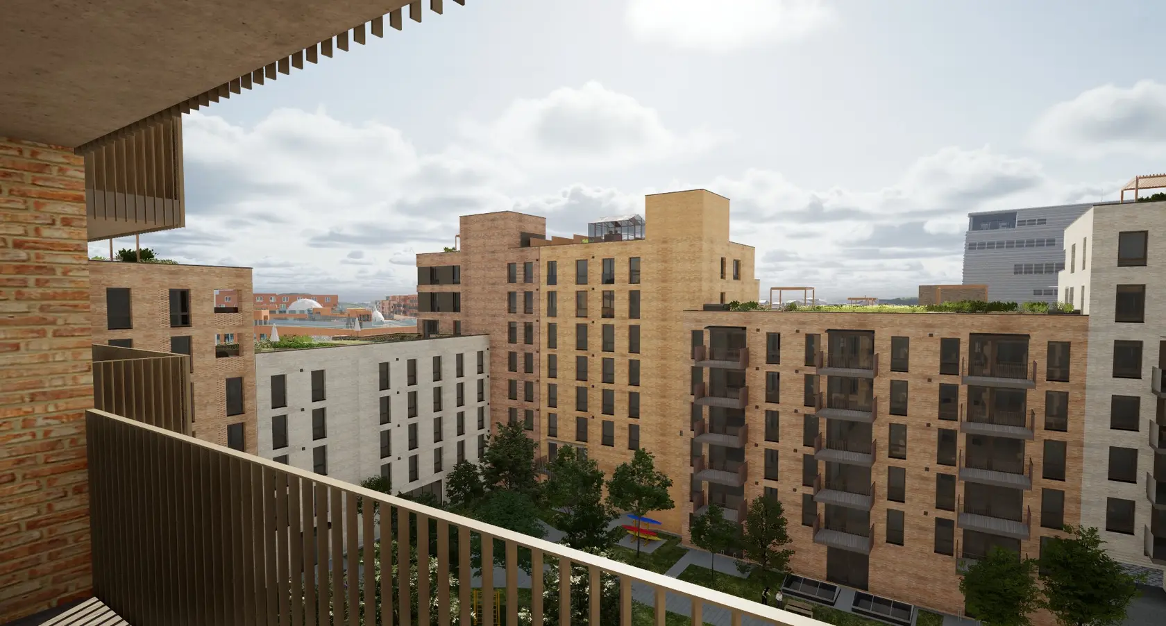 Romslig 4-roms i 7. etasje med vestvendt balkong på 13 m². Mulighet for garasje. Lav dok.avg. Est. ferdig januar 2027 photo 3