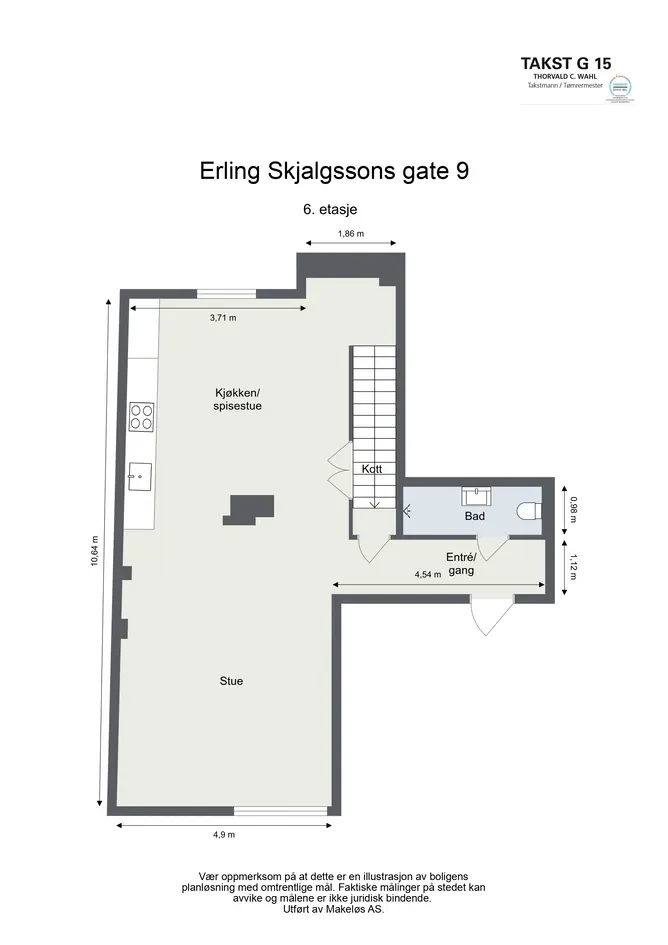Unik toppleilighet over 2 plan |Terrasse vendt mot bakgård|Høy og påkostet standard fra 2022 |Heis* | Garasje* photo 4