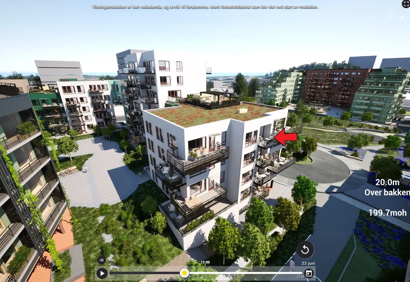 Ny 2-roms toppleilighet med sørvendt balkong på 5 m². Gode solforhold. Lav dokumentavgift. Overtakelse 30.11.2026