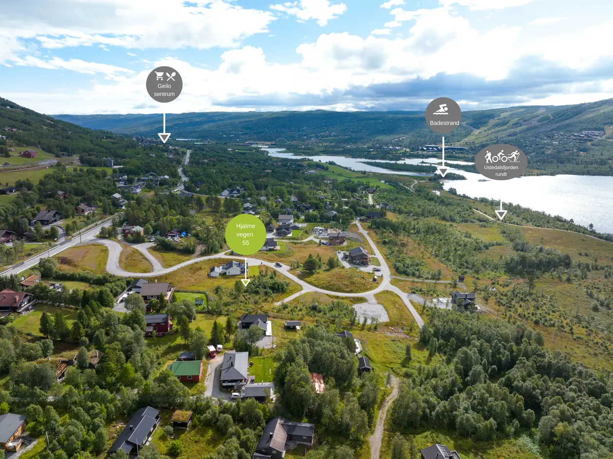 Boligtomt med fin beliggenhet i Ustedalen ‑ Flott utsikt mot Vestlia og kort vei til Ustedalsfjorden