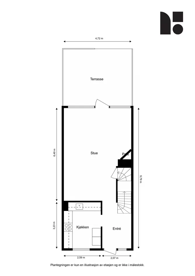 Familievennlig rekkehus over 3 plan med terrasse og hagedel| Garasje | Mulighet for 4 soverom | Sentralt på Høybråten photo 3