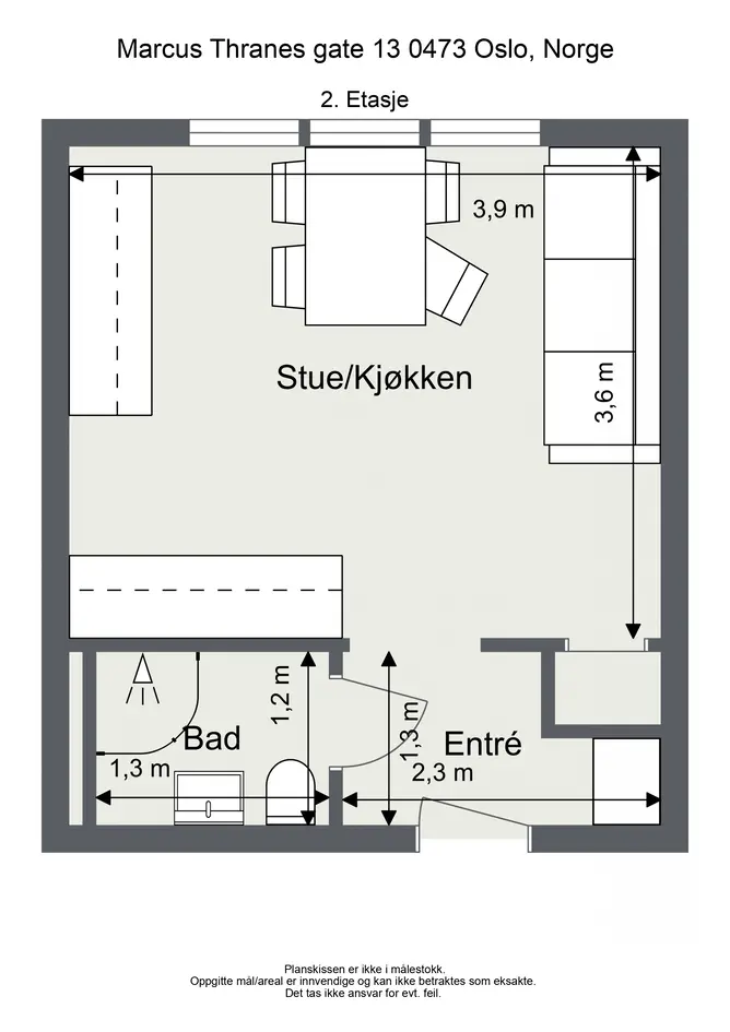 Utrolig fin, lys og og delikat 1-roms vendt mot rolig bakgård | God oppbevaring | V.vann & fyring inkl. | Kjøkken 21/24 photo 4