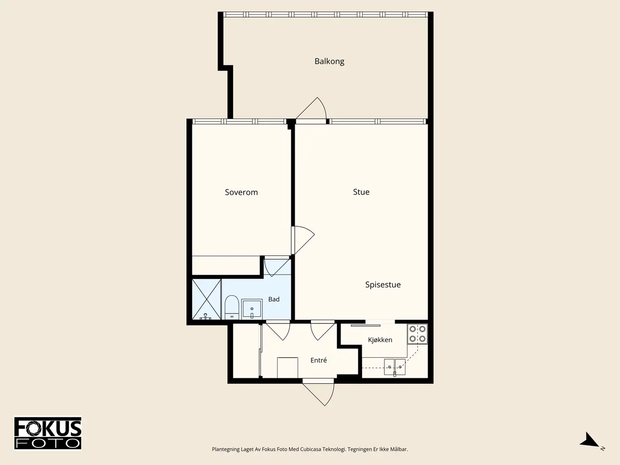 2-roms andelsleilighet - Oppussingsobjekt - Innglasset veranda på 18m² - Usjenert beliggenhet med grønt utsyn - Sentralt - Bilde 4