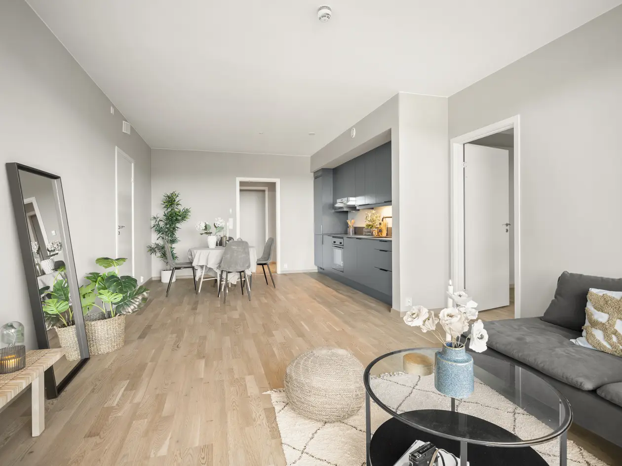 3-romsleilighet med nydelig utsikt - Solrik balkong i 6. etasje - Mulighet for parkeringsplass - Heis - Separat vaskerom photo 5