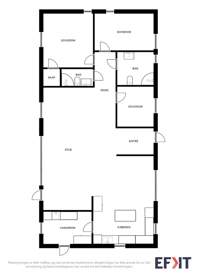 NY PRIS! «Linnèa» - Moderne enebolig på ett plan med 3 soverom, romslig stue, smart planløsning og 5-års nybygg-garanti photo 4