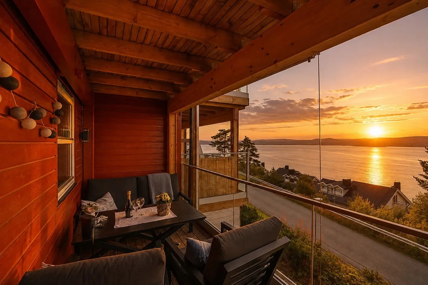 Påkostet 3-roms med panoramautsikt | Vestvendt terrasse | Enkel adkomst | Garasje photo 2