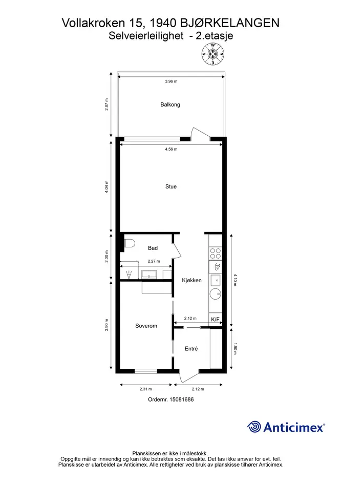 Pen og arealeffektiv 2-roms selveier fra 2016 | Vestvendt balkong på 11 m² | Carport | Sportsbod | God planløsning! photo 5