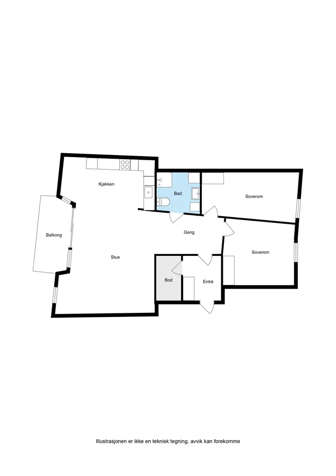Moderne 3-roms leilighet fra 2018 - Garasje m/elbil-lader - Heis - Balkong - Konsept m/bla trening og velvære photo 5